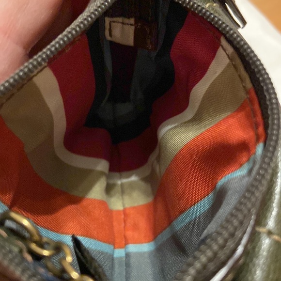 COPY - NWOT Coach Legacy Stripe 65th Anniversary Green Leather Keychain Fob Coi… - Picture 8 of 12